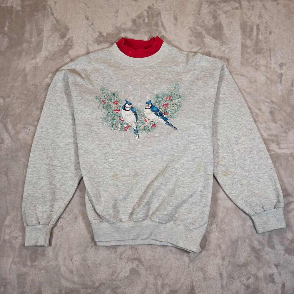 Vintage 90s Willow Bay Blue Jays Sweatshirt Women’s L USA Distressed Patina